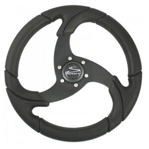 Schmitt Marine Folletto 14.2″ Wheel – Black Polyurethane – 3/4″ Tapered Shaft w/Black Center Cap