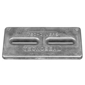 Tecnoseal Rectangular Zinc Plate Anode w/Inserts – 12″ x 6″ x 1″