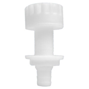 Attwood Plastic White Thru-Hull With Strainer – 3/4″ Inner Diameter