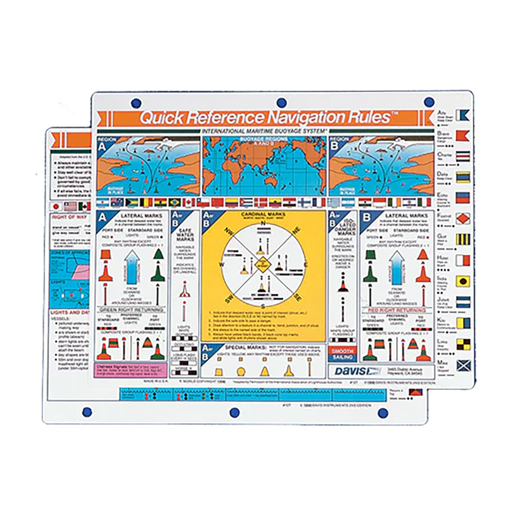 Davis Quick Reference International Navigation Rules Card Davis Quick Reference International Navigation Rules Card