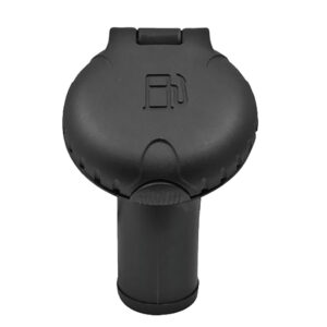 Attwood Deck Fill f/Carbon Canister System – Angled Body & Scalloped Black Plastic Cap