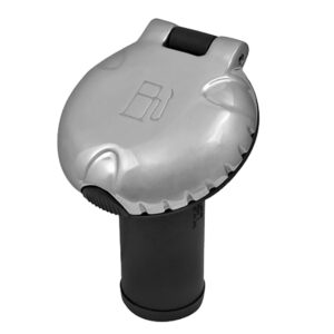 Attwood Deck Fill f/Carbon Canister System – Angled Body & Scalloped Chrome Cap