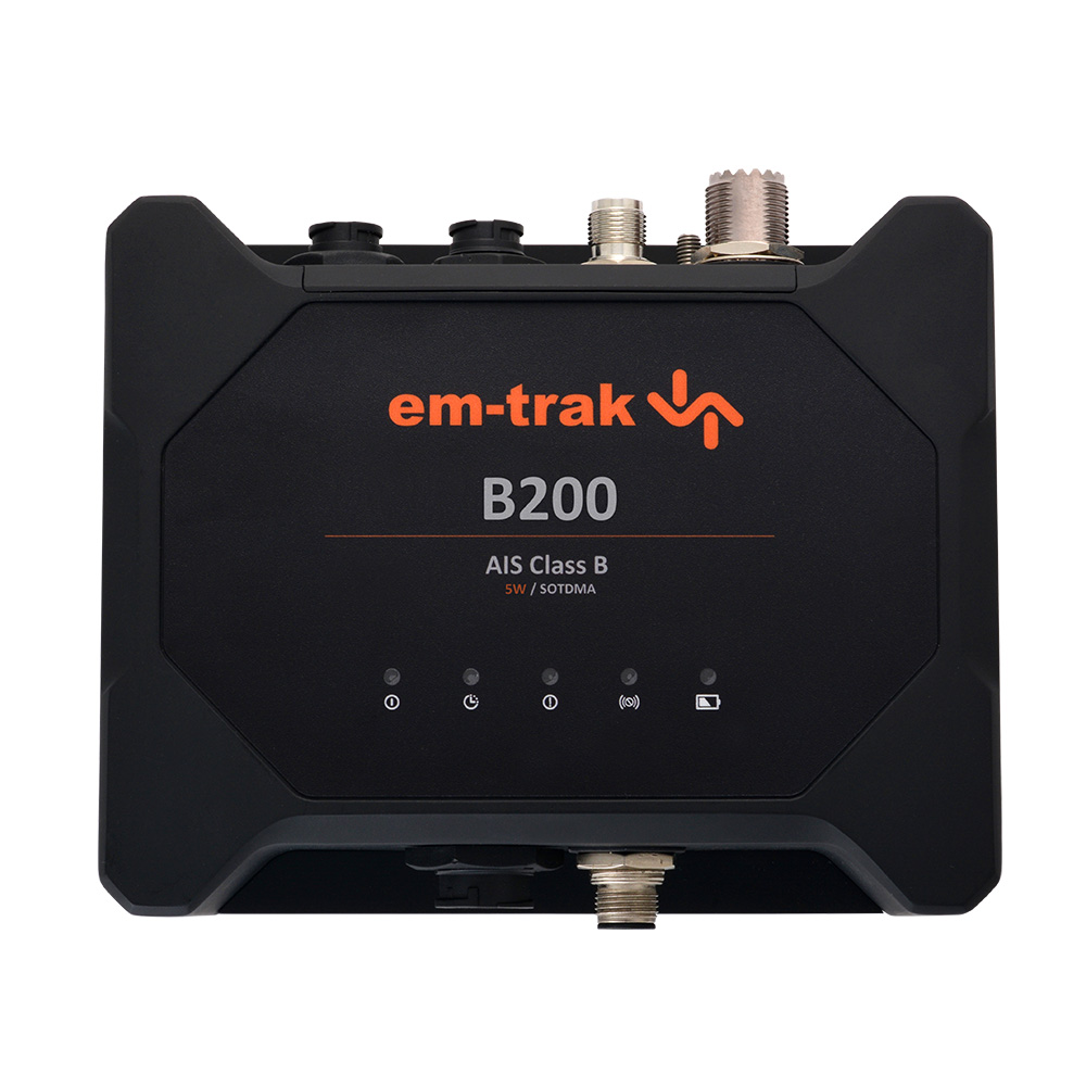 em-trak B200 Class B AIS Transceiver – 5W SOTDMA w/Battery Backup em-trak B200 Class B AIS Transceiver – 5W SOTDMA w/Battery Backup