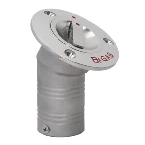 Whitecap Gas Deck Fill w/Vent – 30 Degree Angle – Fits 1-1/2″ Hose