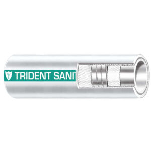 Trident Marine 1-1/2″ x 50' Coil Premium Marine Sanitation Hose – White w/Green Stripe