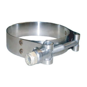 Trident Marine 316 SS T-Bolt Clamp – 3/4″ Band – 4.37″-4.94″ Range – 10-Pack