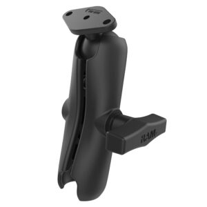 RAM Mount RAM Double Socket Arm w/Diamond Plate – C Size Medium
