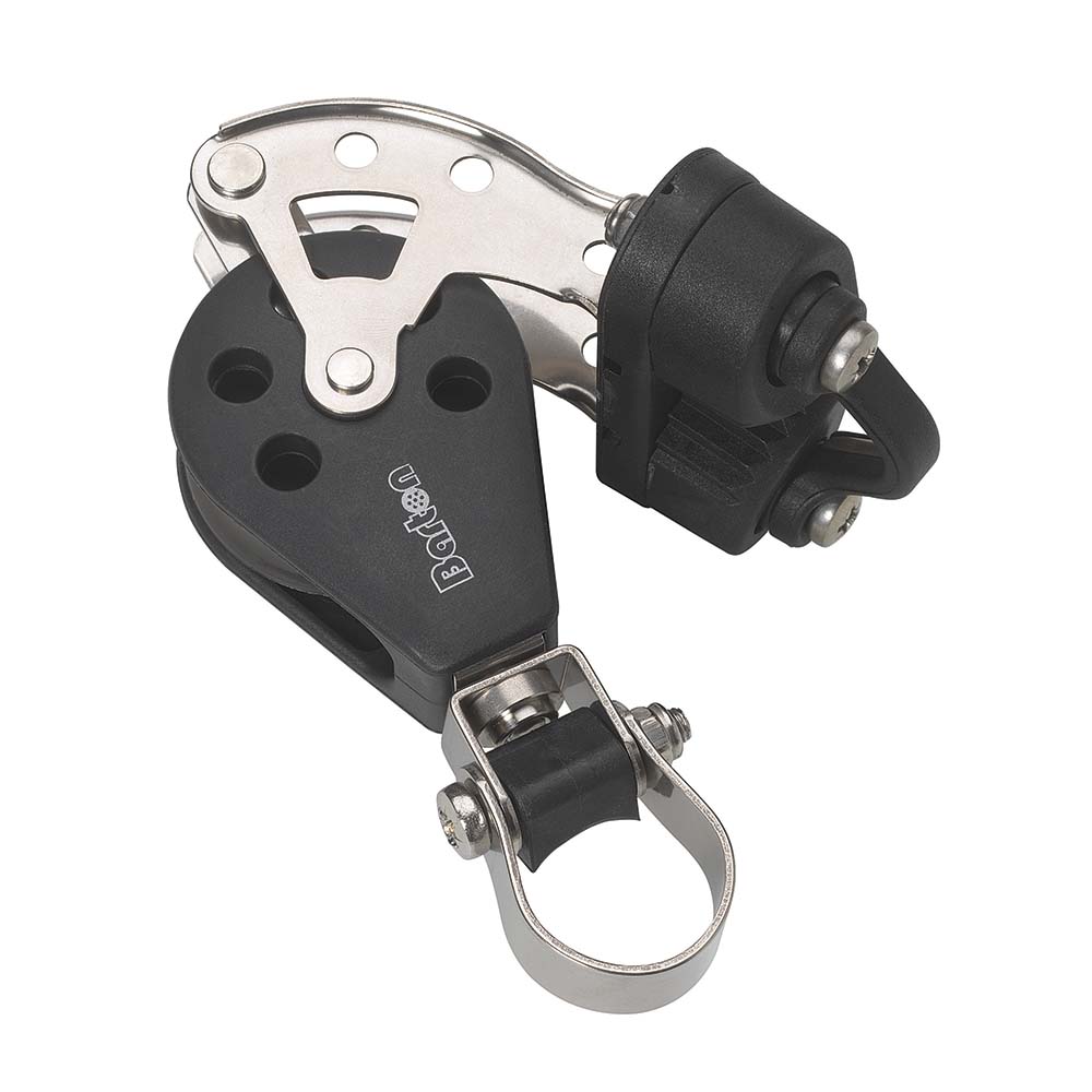 Barton Marine Size 3 Stanchion Lead Block – Single w/Becket & Cam Cleat Barton Marine Size 3 Stanchion Lead Block – Single w/Becket & Cam Cleat