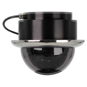 Iris Miniature Marine PTZ Dome Camera – Stainless Bezel – Hi-Resolution Analogue Sensor – 1000TVL – 4 in 1 Video Format