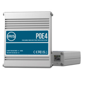Iris Four Channel Uplink Power Over Ethernet Switch – IEEE802.3af & 3at Compliant – 9-30VDC Input – 48VDC Output