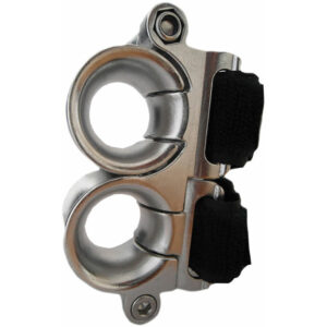Wichard Double Fairlead – 25mm Diameter Stanchion w/Webbing – Velcro Stipe