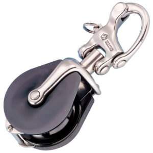 Wichard Snatch Block w/Snap Shackle – Max Rope Size 12mm (15/32″)