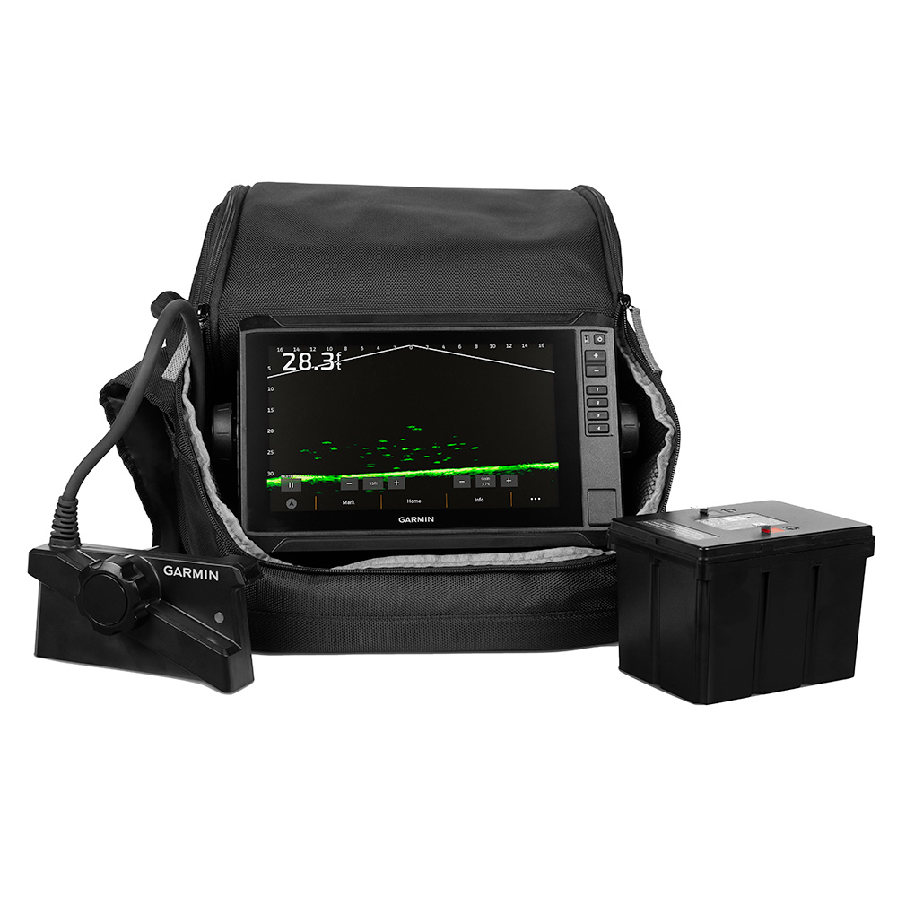Garmin ECHOMAP™ UHD2 93SV LiveScope™ Plus Ice Fishing Bundle LI w/ECHOMAP™ UHD2 93sv, LiveScope Plus System & Lithium-ion Battery Garmin ECHOMAP™ UHD2 93SV LiveScope™ Plus Ice Fishing Bundle LI w/ECHOMAP™ UHD2 93sv, LiveScope Plus System & Lithium-ion Battery