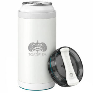 Toadfish SmartGrip 4-in-1 Can Cooler – 12oz – White