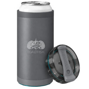 Toadfish SmartGrip 4-in-1 Can Cooler – 12oz – Grey