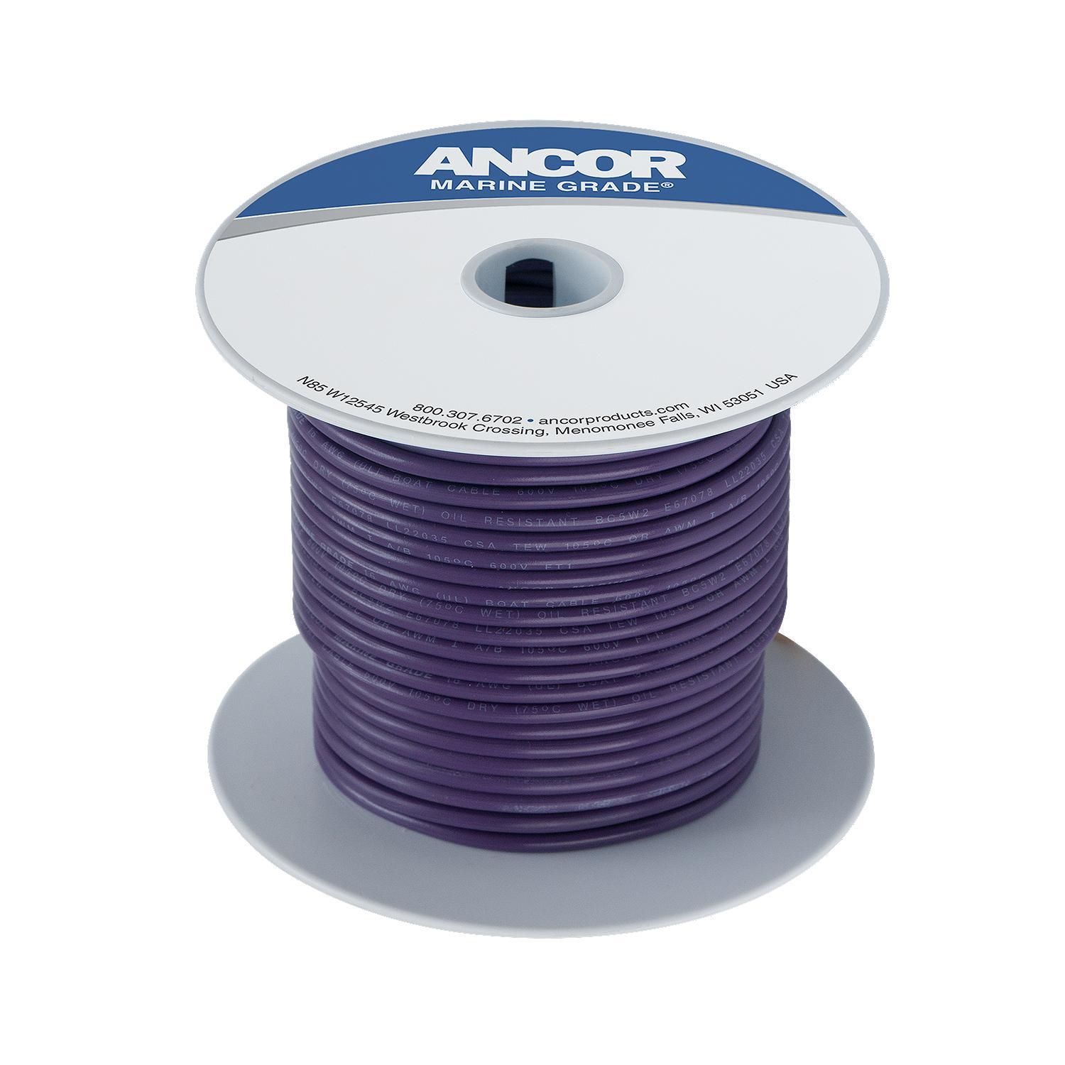 Ancor #16 Purple 100ft Spool Tinned Copper Ancor #16 Purple 100ft Spool Tinned Copper