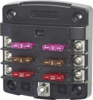 Blue Sea 5033 ST Blade Fuse Block – 6 Circuits