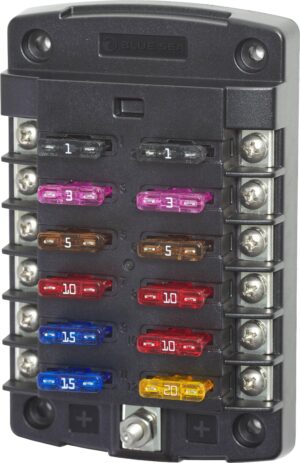 Blue Sea 5034 ST Blade Fuse Block – 12 Circuits