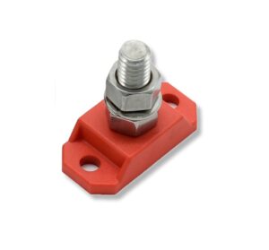Bluewater Single Battery Post Red 3/8 SS