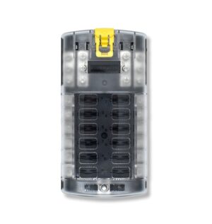 Bluewater 12 Position Fuse Block ATC w/Yellow Slide w/Ground Block..