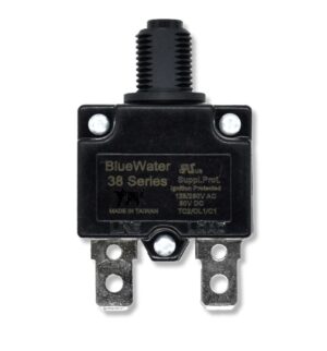 Bluewater 38 Series 3AMP 3/8 Black Marked .250 Thermal Breaker