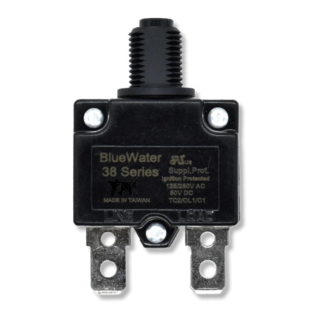 Bluewater 38 Series 5AMP 3/8 Black Marked .250 Thermal Breaker Bluewater 38 Series 5AMP 3/8 Black Marked .250 Thermal Breaker