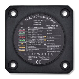Bluewater Automatic Charging Relay (ACR/VSR), 120A Continuous / 140A Intermittent, 12V, Black