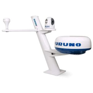 Seaview PMABC37SV2 30″ Tapered Mast – Closed Dome Radar with Camera or Searchlight Platform, Aft Lean